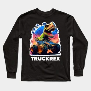 T-Rex Truck, Monster Truck - 4 Long Sleeve T-Shirt